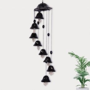  Wood Colored Bells Design Wall Hanging Decorative Showpiece